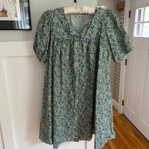 Floral Mini Dress in Blue and Green - Picture 3 of 3